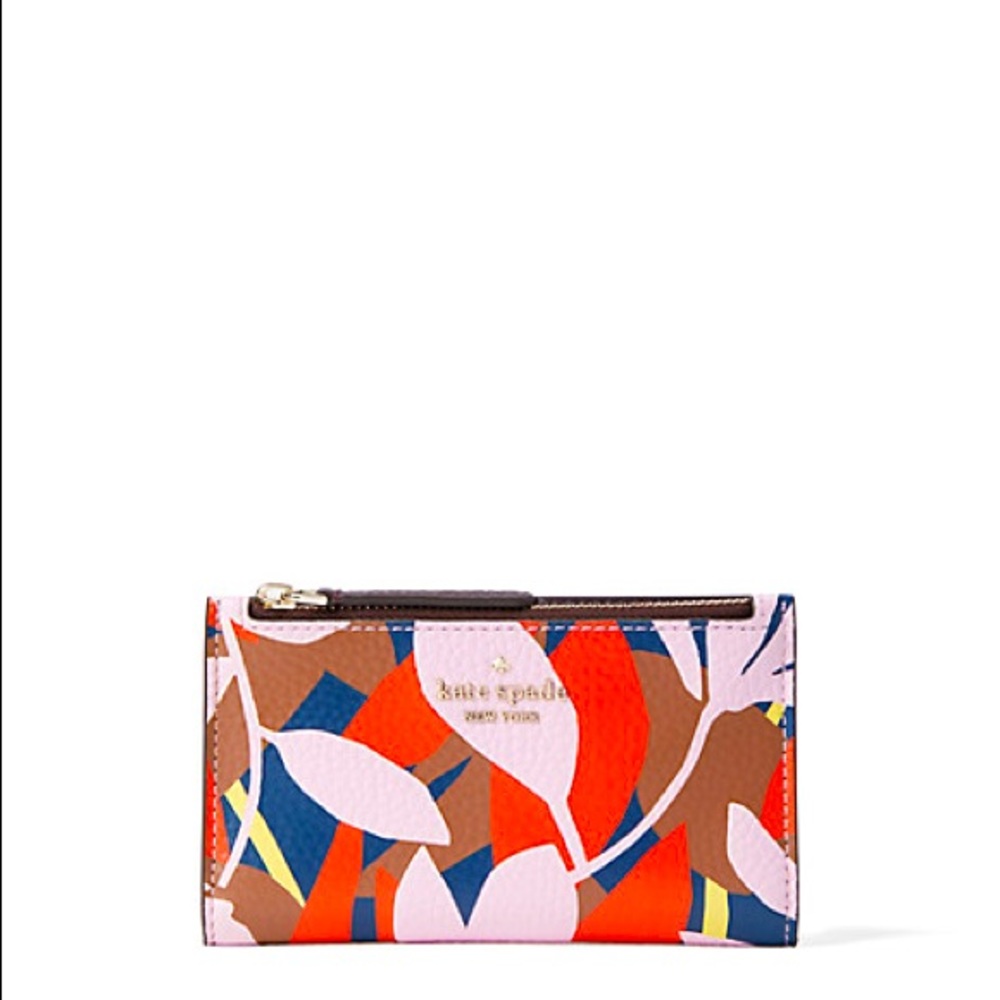 ♠️Kate Spade Jackson tropical slim bifold wallet
